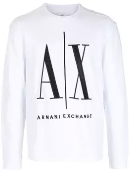 Armani Exchange толстовка с логотипом, белый