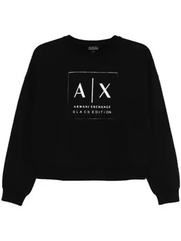 Armani Exchange толстовка с логотипом, черный