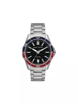 Armani Exchange Трехстрелочные часы с датой, 44 мм, черный
