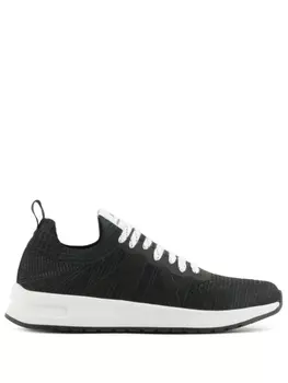 Armani Exchange трикотажные кроссовки с жаккардовым логотипом, черный