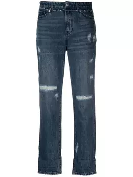 Armani Exchange укороченные джинсы J06 средней посадки, синий