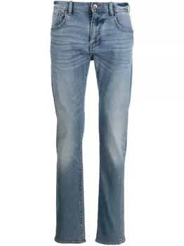 Armani Exchange узкие джинсы с нашивкой-логотипом, синий