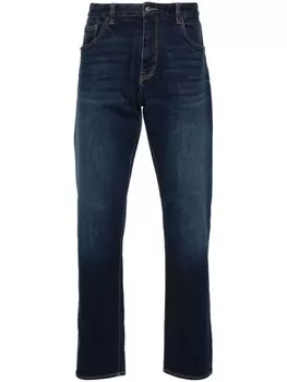 Armani Exchange зауженные джинсы с 5 карманами, синий