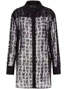 Armani Exchange жаккардовая рубашка с логотипом, черный