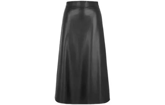 ARMANI EXCHANGE Женская длинная кожаная юбка FW23, черная