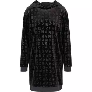 ARMANI EXCHANGE Женское платье AE FW24 с длинными рукавами, черное