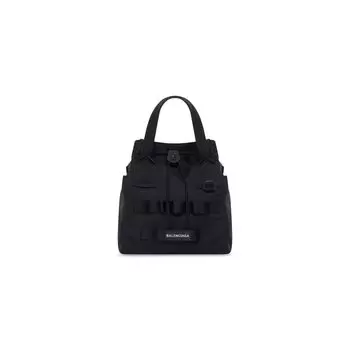 Армейская маленькая сумка-тоут BALENCIAGA, черный