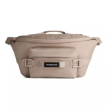 Армейский поясной рюкзак Balenciaga, коричневый/бежевый