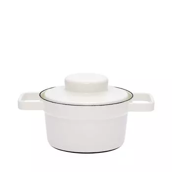 Аромапота для риса с крышкой 16см 0,75 л белая эмаль Riess