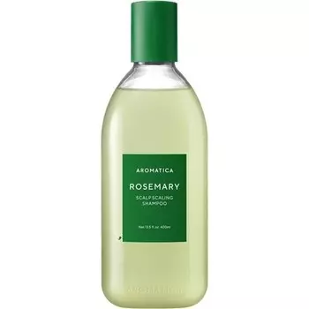 AROMATICA Rosemary Scalp Shampoo 13,53 унции, 400 мл — веганский шампунь с пищевым эфирным маслом розмарина — удаляет омертвевшие клетки из пор кожи головы — не содержит сульфатов, силикона и парабенов 01 Розмарин