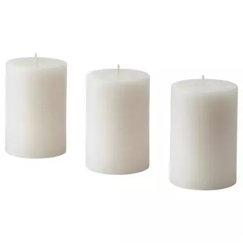 Ароматическая формовая свеча, Скандинавские леса/белый, 30 час, ADLAD IKEA