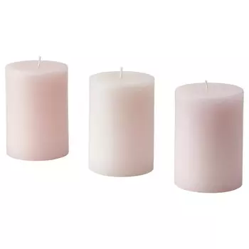 Ароматическая формовая свеча, жасмин/розовый, 30 часов, LUGNARE IKEA