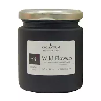Ароматическая свеча Apothecary Candle N1 Wild Flowers Aromatium, 140 g
