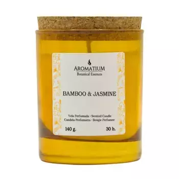 Ароматическая свеча Botanical Essences Bamboo & Jasmine Candle Aromatium, 140 g
