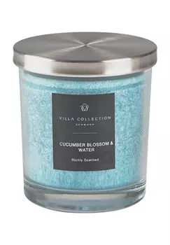 Ароматическая свеча Цветок огурца и вода Villa Collection, бирюзовый