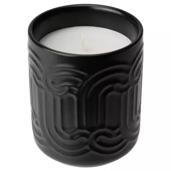 Ароматическая свеча в керамической чаше Ikea Sotronn Matcha Tea And Ginger, 45 часов, черный