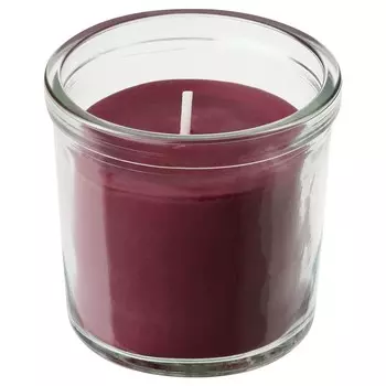 Ароматическая свеча в стакане, ягоды/красная, 20 часов, STRTSKN IKEA