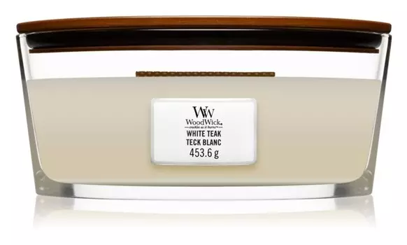 Ароматическая свеча Woodwick White Teak