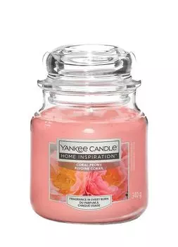 Ароматическая Свеча Yankee Candle Home Inspiration Coral Peony, 340 гр