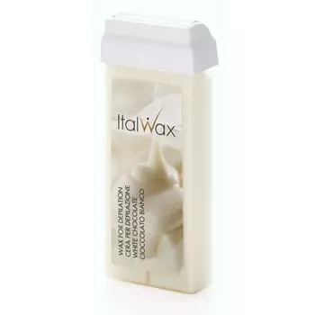 Ароматный воск с диоксидом титана для депиляции в рулоне 100 мл ItalWax White Chocolate -