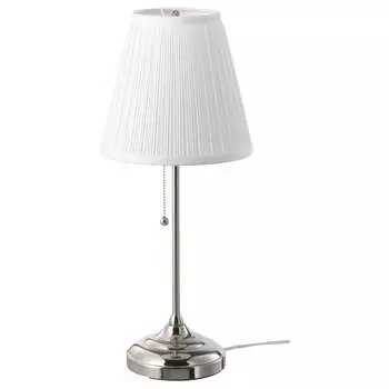 RSTID ОРСТИД Лампа настольная, никелированный/белый IKEA