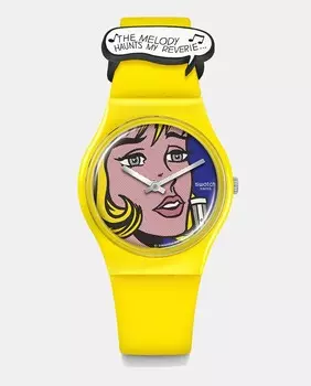 Art Journey SO28Z117 Биосиликоновые желтые женские часы Swatch, желтый