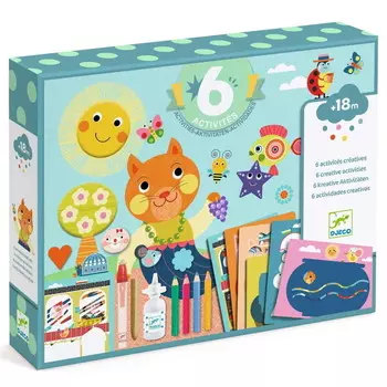 Арт-набор 6 в 1 КОШКА И ДРУЗЬЯ DJ09292 Djeco