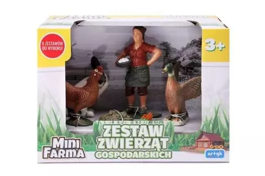 Артик, Мини Ферма, Фермерский набор: Хозяйка, Курица, Кролик, Утка Artyk