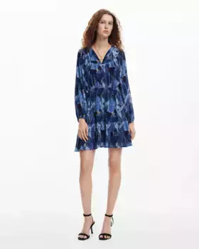 Артикулированное мини-платье Desigual, цвет Azul