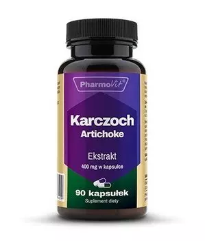 Артишок, экстракт листьев 400 мг, 90 капсул, Pharmovit