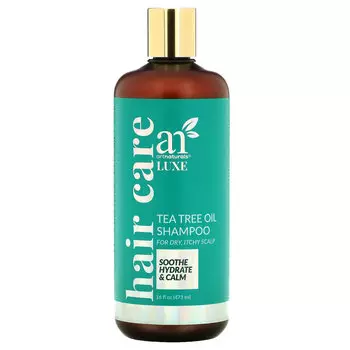 artnaturals, Luxe, шампунь с маслом чайного дерева, для сухой и зудящей кожи головы, 473 мл (16 жидк. Унций)