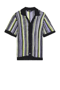 Артур Вязаная Рубашка крючком Ser.O.Ya, цвет Black & Multi