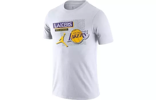 AS LAL M NK DF ES JDN STMT 2 футболка мужская белая Jordan, белый