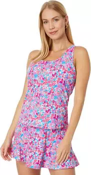 Asana Бюстгальтер-майка UPF 50+ Lilly Pulitzer, цвет Aura Pink Baby Bloomer