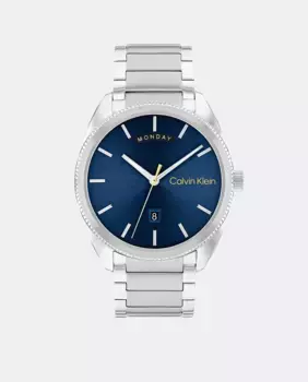 Ascend 25200446 стальные мужские часы Calvin Klein, серебряный