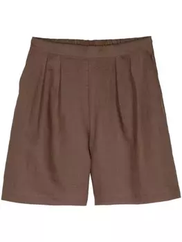 Asceno шорты-бермуды Carros с завышенной талией, коричневый