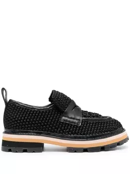 Ash фактурные лоферы Genial, черный