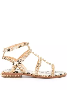 Ash сандалии Precious со змеиным принтом, нейтральный цвет