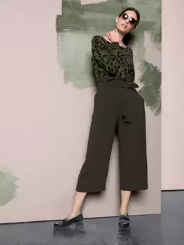 ASHLEY BROOKE by Heine вязаный свитер "свитер с принтом", оливковый