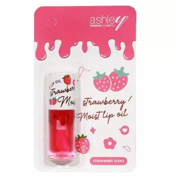 Ashley Увлажняющее масло для губ 4,6 г. 01 Клубника, Strawberry