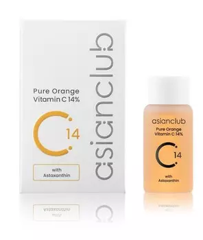 AsianClub, Pure Orange Vitamin C 14%, сыворотка для лица с витамином C, 15 мл