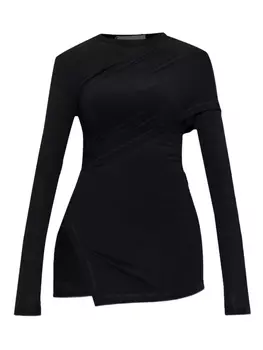 Асимметричная блузка Helmut Lang, черный