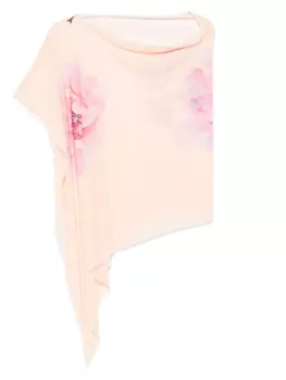 Асимметричная блузка Patrizia Pepe, оранжевый