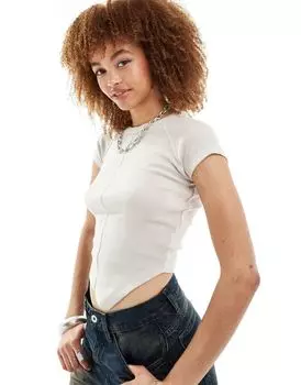 Асимметричная детская футболка Reclaimed Vintage с камнем