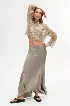 Асимметричная длинная юбка Nocturne, бежевый