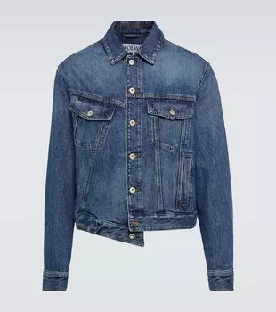 Асимметричная джинсовая куртка Loewe, синий