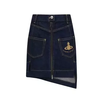Асимметричная джинсовая мини-юбка Vivienne Westwood, Blue