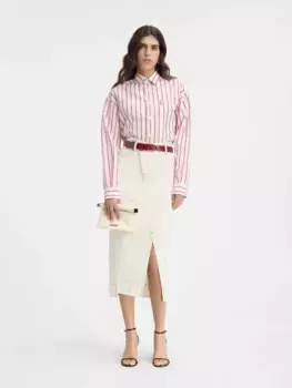 Асимметричная джинсовая юбка La jupe de Ним Jacquemus, кремовый/табачный