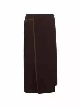 Асимметричная джинсовая юбка Y’s, коричневый