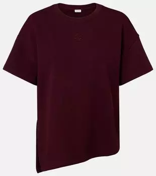 Асимметричная футболка Anagram из хлопковой смеси Loewe, бордовый